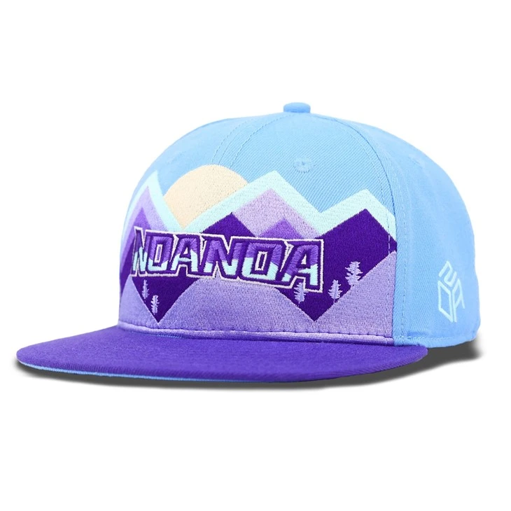 Creative Sunset Mountains Purple Fitted Cap