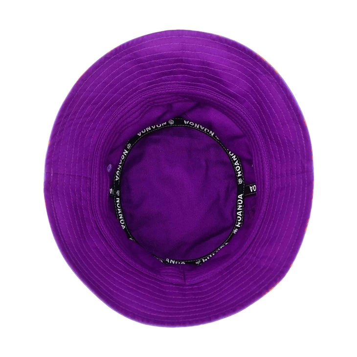 Elegant Purple Branded Printed Bucket Hat