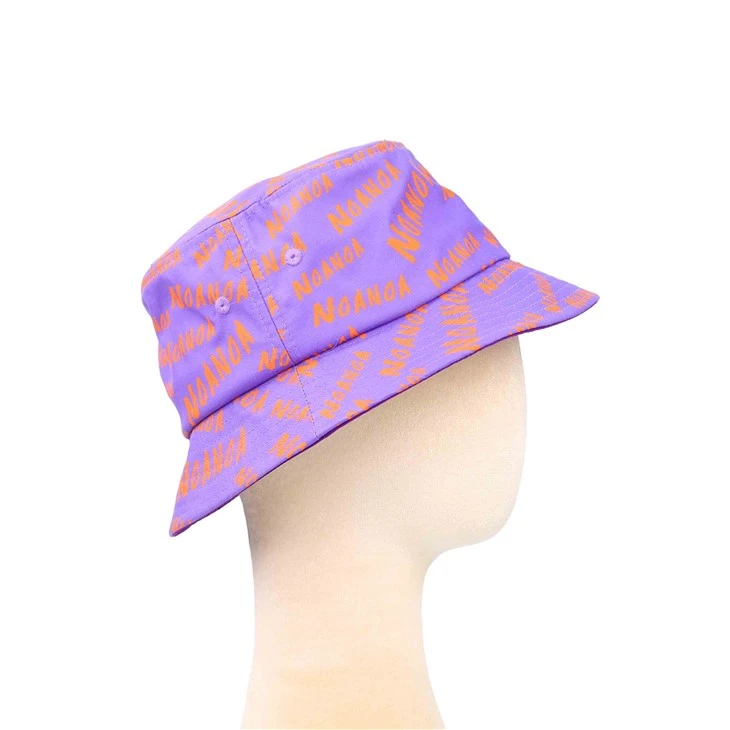 Elegant Purple Branded Printed Bucket Hat