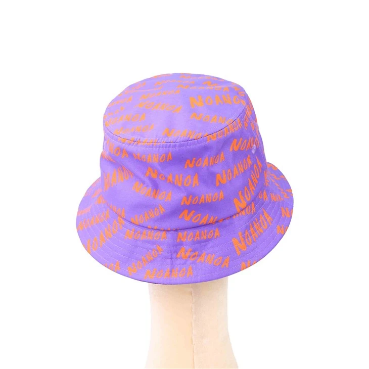 Elegant Purple Branded Printed Bucket Hat